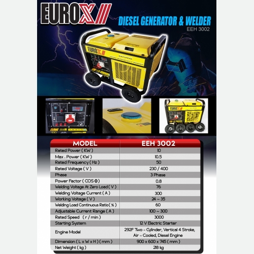 EUROX EEH 3002(FINAL) DIESEL GENERATOR WELDER