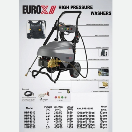EUROX high pressure washer SERIES