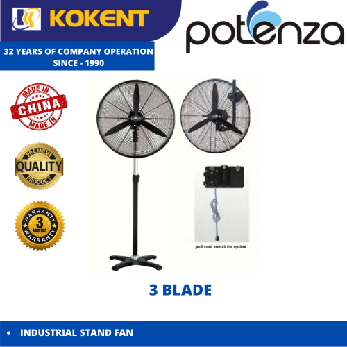 POTENZA DFP SERIES STAND/WALL FAN (3 BLADE)