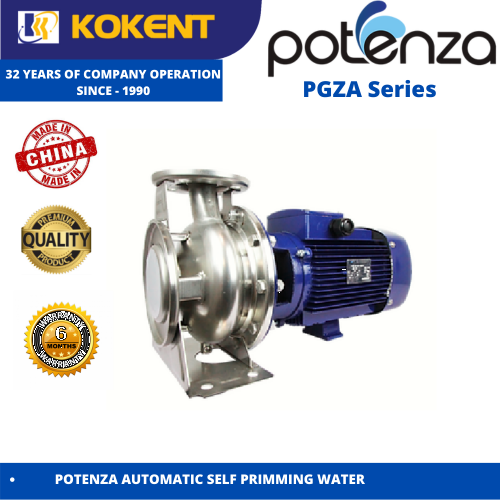POTENZA STAINLESS STEEL CLOSE-COUPLED CENTRIFUGAL WATER PUMP