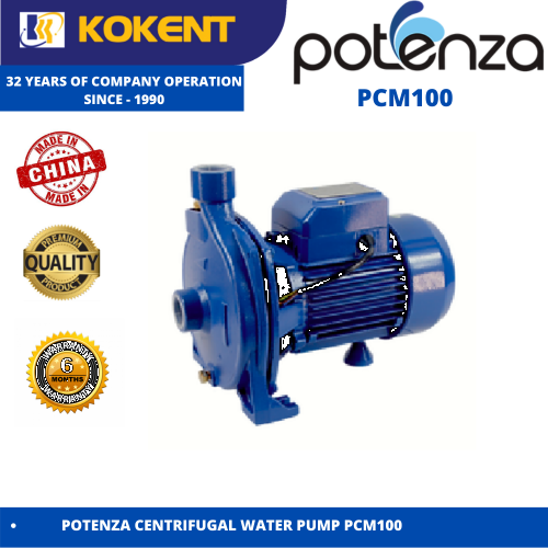 POTENZA SINGLE IMPELLER SILENT CENTRIFUGAL WATER PUMP PCM100
