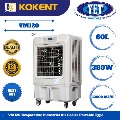 YET EVAPORATIVE COMMERCIAL AIR COOLER PORTABLE TYPE VM120