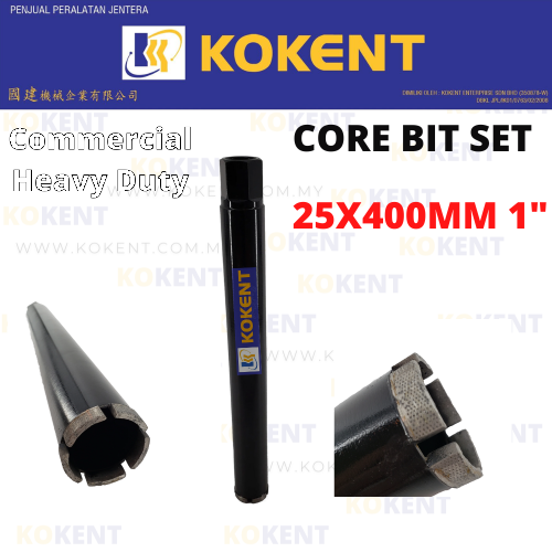 KOKENT COMMERCIAL USE DIAMOND CORE DRILL BIT 25X400MM 1