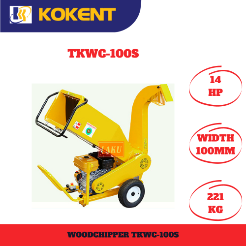 GASOLINE ENGINE WOODCHIPPER TKWC-100S C/W HONDA ENGINE GX390