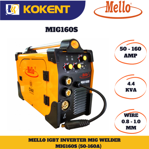 MELLO MIG160S(IGBT) 1 PHASE INVERTER ARC WELDING MACHINE
