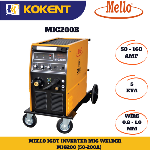 MELLO MIG200B(IGBT) 1PH INVERTER CO2 GAS SHIELD WELDING MACHINE