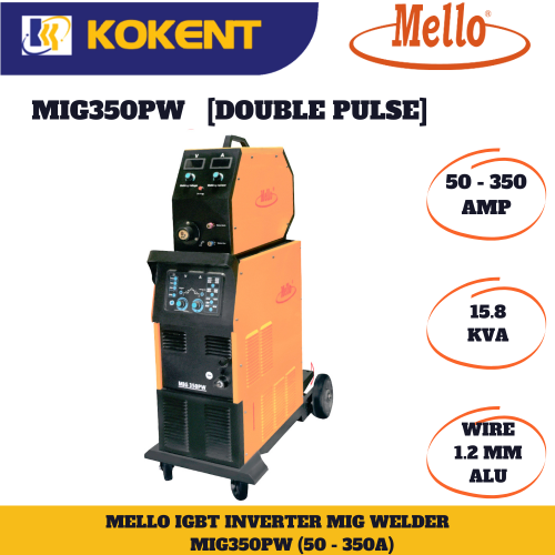 MELLO MIG350PW(IGBT)3PH INVERTER DOUBLE PULSE WELDING MACHINE