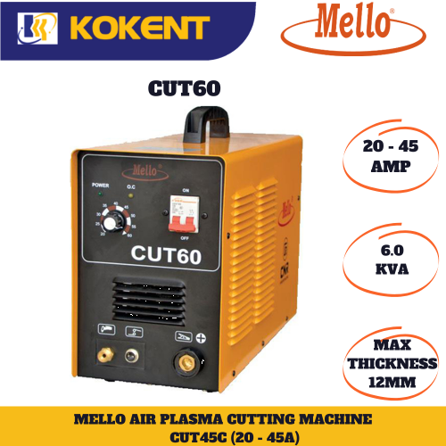 MELLO CUT60(MOS) 1 PHASE INVERTER AIR PLASMA CUTTING MACHINE