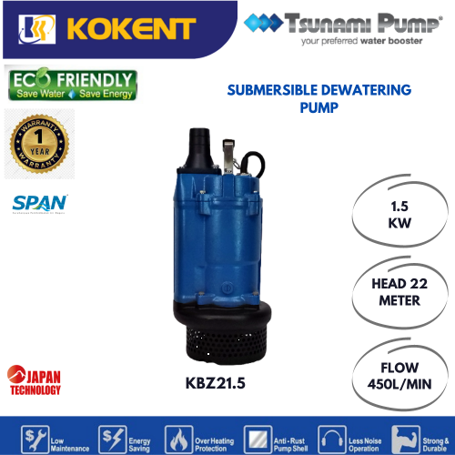 TSUNAMI SUBMERSIBLE DEWATERING PUMP KBZ21.5