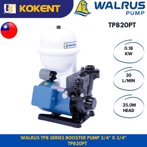 WALRUS TP8 SERIES BOOSTER PUMP 3/4
