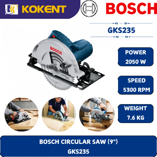 BOSCH HEAVY DUTY CIRCULAR SAW GKS235 (2050W,9