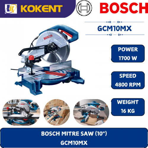 BOSCH HEAVY DUTY MITRE SAW GCM10MX (1700W,10