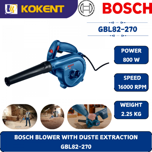 BOSCH HEAVY DUTY BLOWER GBL82-270 (800W,16000RPM,1.8KG)
