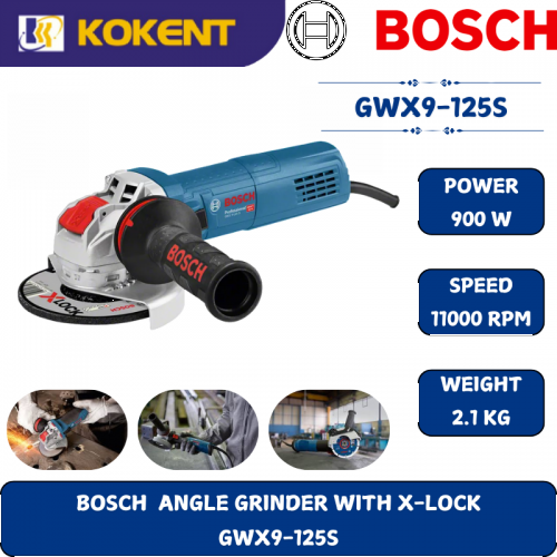 BOSCH HEAVY DUTY ANGLE GRINDER GWX9-125S (900W,5
