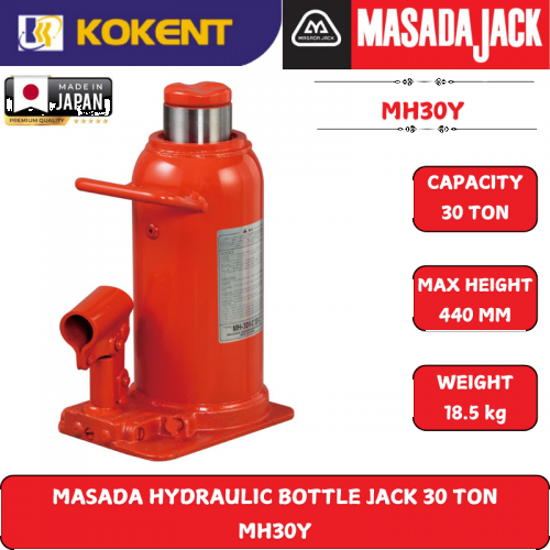 MASADA HYDRAULIC BOTTLE JACK 30 TON  MH30Y