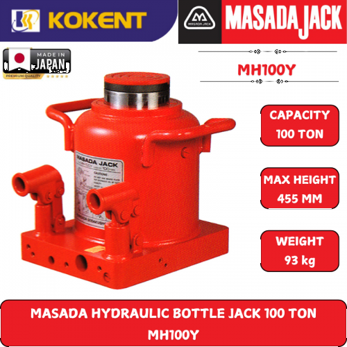 MASADA HYDRAULIC BOTTLE JACK 100 TON  MH100Y