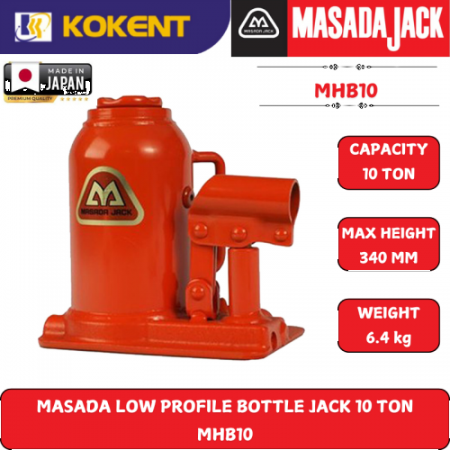MASADA LOW PROFILE BOTTLE JACK 10 TON  MHB10