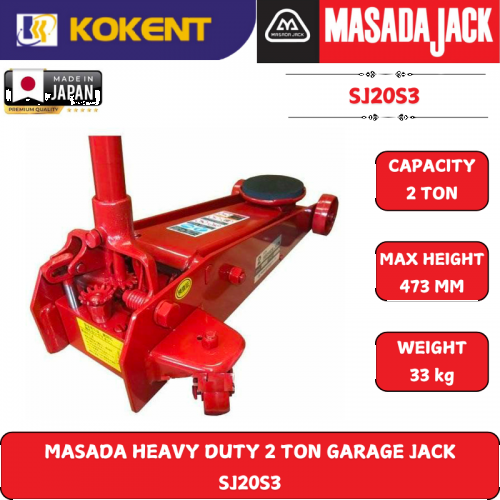 MASADA HEAVY DUTY 2 TON GARAGE JACK  SJ20S3