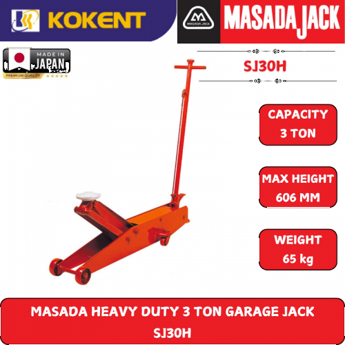 MASADA HEAVY DUTY 3 TON GARAGE JACK  SJ30H