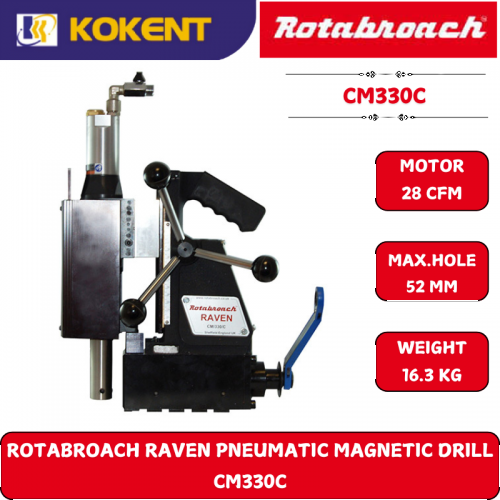 ROTABROACH RAVEN PNEUMATIC MAGNETIC DRILL  CM330C
