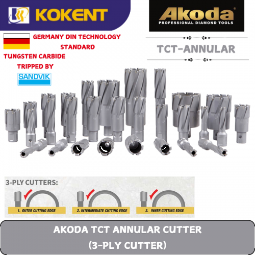AKODA TCT ANNULAR CUTTER  (3-PLY CUTTER)