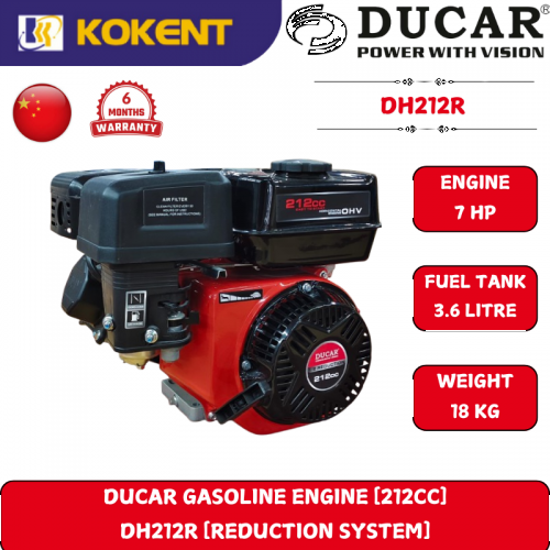 DUCAR GASOLINE ENGINE [212CC] DH212R 7HP [REDUCTION SYSTEM]