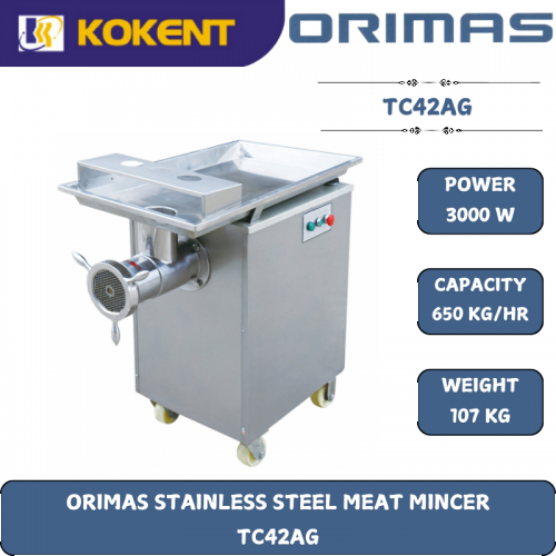 ORIMAS STAINLESS STEEL MEAT MINCER  TC42AG