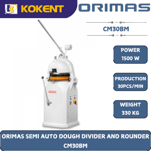 ORIMAS SEMI AUTO DOUGH DIVIDER AND ROUNDER  CM30BM