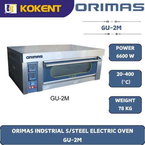 ORIMAS INDSTRIAL S/STEEL ELECTRIC OVEN  GU-2M