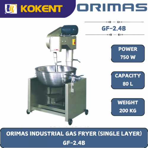 ORIMAS INDUSTRIAL GAS FRYER (SINGLE LAYER)  GF-2.4B