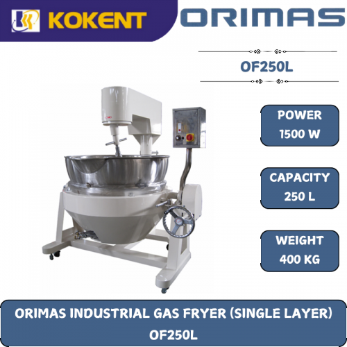ORIMAS INDUSTRIAL GAS FRYER (SINGLE LAYER)  OF250L