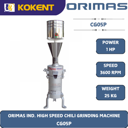 ORIMAS IND. HIGH SPEED CHILI GRINDING MACHINE  CG05P