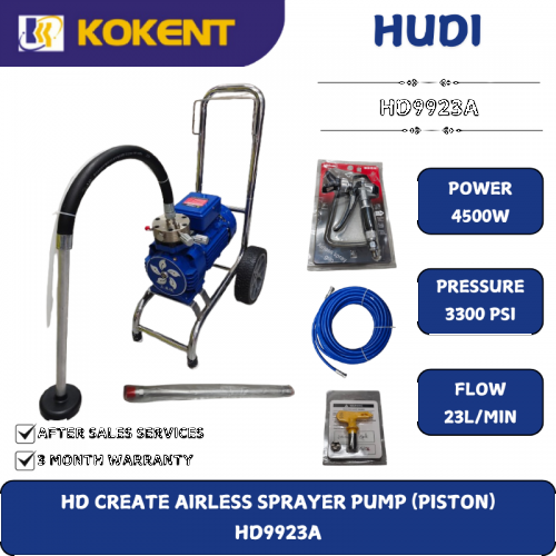 HUDI CREATE AIRLESS SPRAYER PUMP (PISTON)  HD9923A [STAINLESS STEEL HEAD]