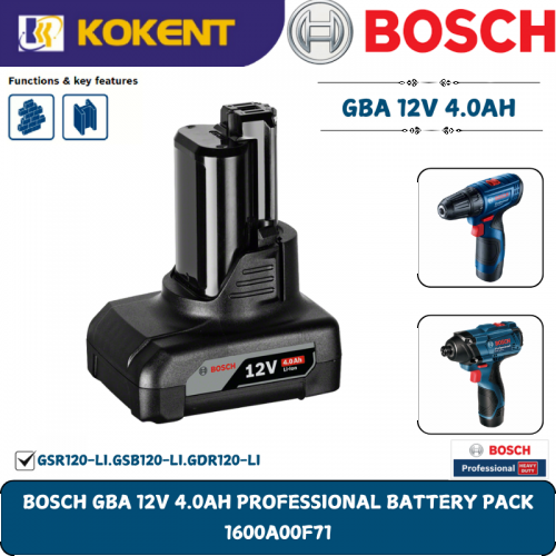 BOSCH GBA 12V 4.0AH PROFESSIONAL BATTERY PACK  1600A00F71