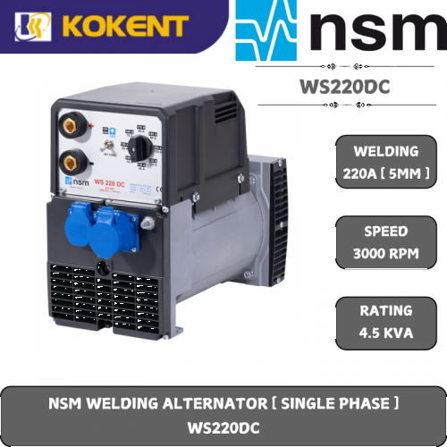 NSM WELDING ALTERNATOR [ SINGLE PHASE ]  WS220DC
