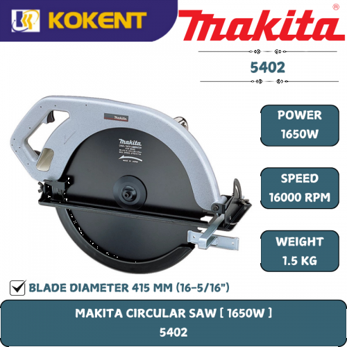 Makita Circular Saw, Blade Diameter 16”, 2200W, 2200rpm, 13kg 5402