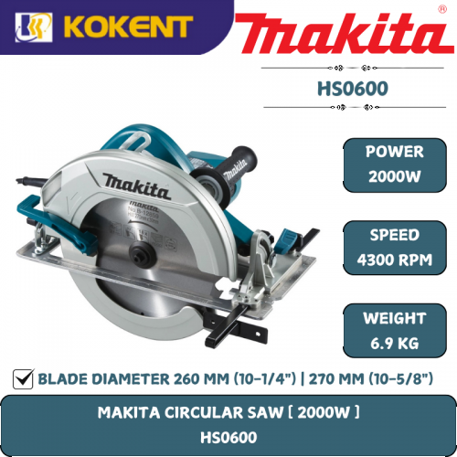 Makita Circular Saw, Blade Diameter 10-1/4