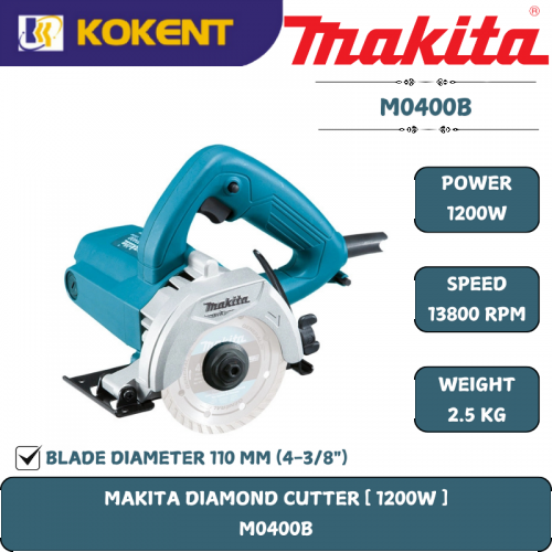 Makita Diamond cutter 110mm, 1200W, 13800rpm, 2.5kg M0400B