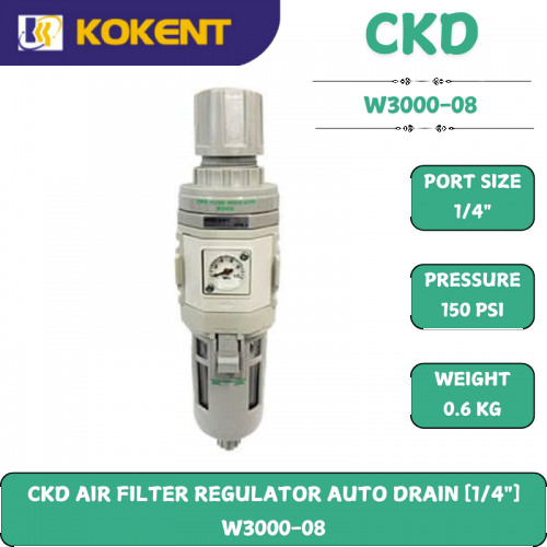 CKD AIR FILTER REGULATOR AUTO DRAIN [1/4