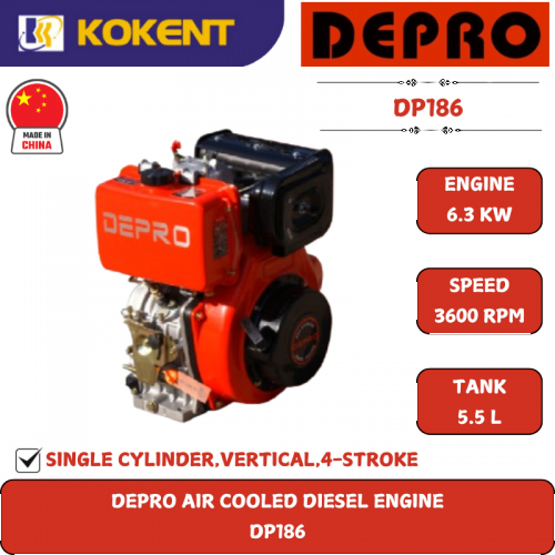 Depro Air Cooled Diesel Engine DP186