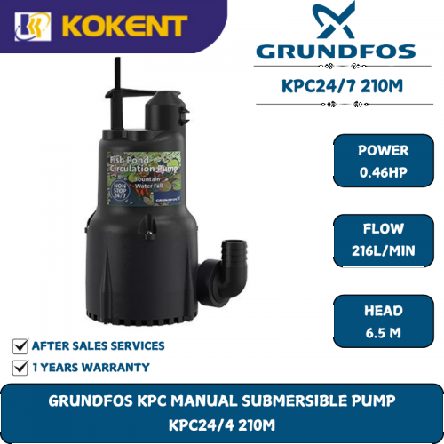 Grundfos Submersible Pumps for Fish Pond Waterfall and Fountain Pump Heavy KPC24/7 210