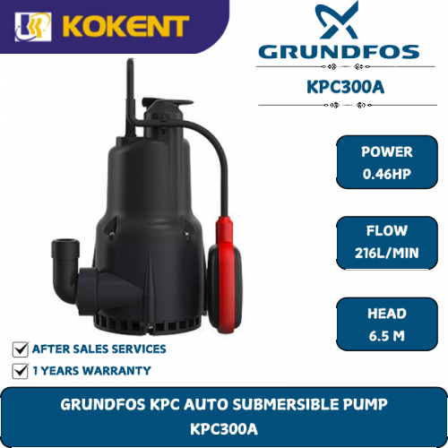 Grundfos Automatic Submersible Pumps for Fish Pond Waterfall and Fountain Pump KPC300A