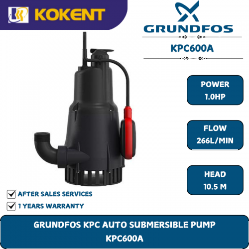 Grundfos Automatic Submersible Pumps for Fish Pond and Fountain Pump Heavy Duty KPC600A