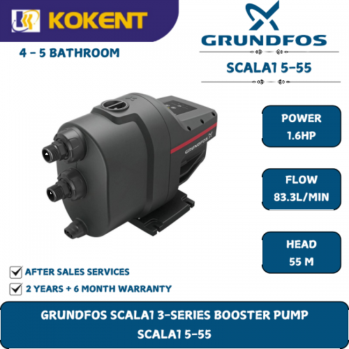 GRUNDFOS SCALA1 3-SERIES BOOSTER PUMP SCALA1 5-55