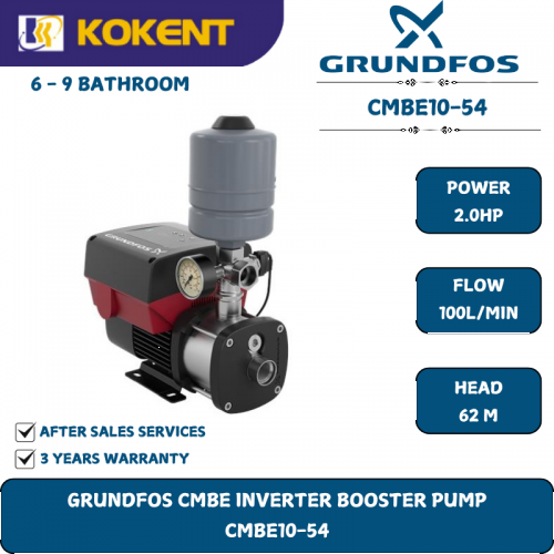 GRUNDFOS CMBE INVERTER BOOSTER PUMP CMBE10-54