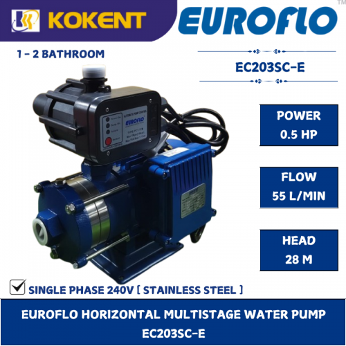 EUROFLO HORIZONTAL MULTISTAGE WATER PUMP (1