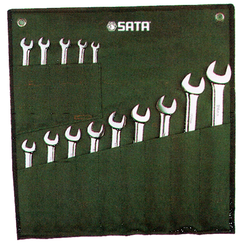 SATA Combination Wrench Set 14pc, 8mm-24mm, Metric, 3kg, 09026