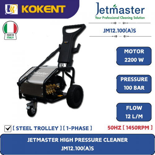 JETMASTER HIGH PRESSURE CLEANER [STEEL TROLLEY] JM12.100(A)S