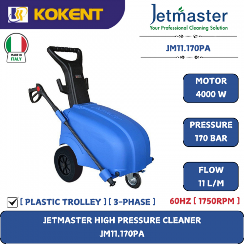 JETMASTER HIGH PRESSURE CLEANER [PLASTIC TROLLEY] JM11.170PA