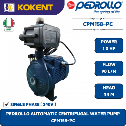 PEDROLLO AUTOMATIC CENTRIFUGAL WATER PUMP  CPM158-PC